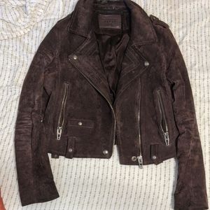Blank NYC Suede Moto jacket - eggplant